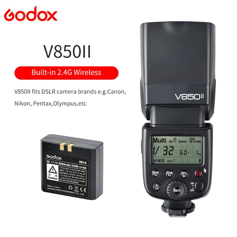 

Godox V850II V850 2.4G Wirless X System Flash Speedlite for DSLR Cameras