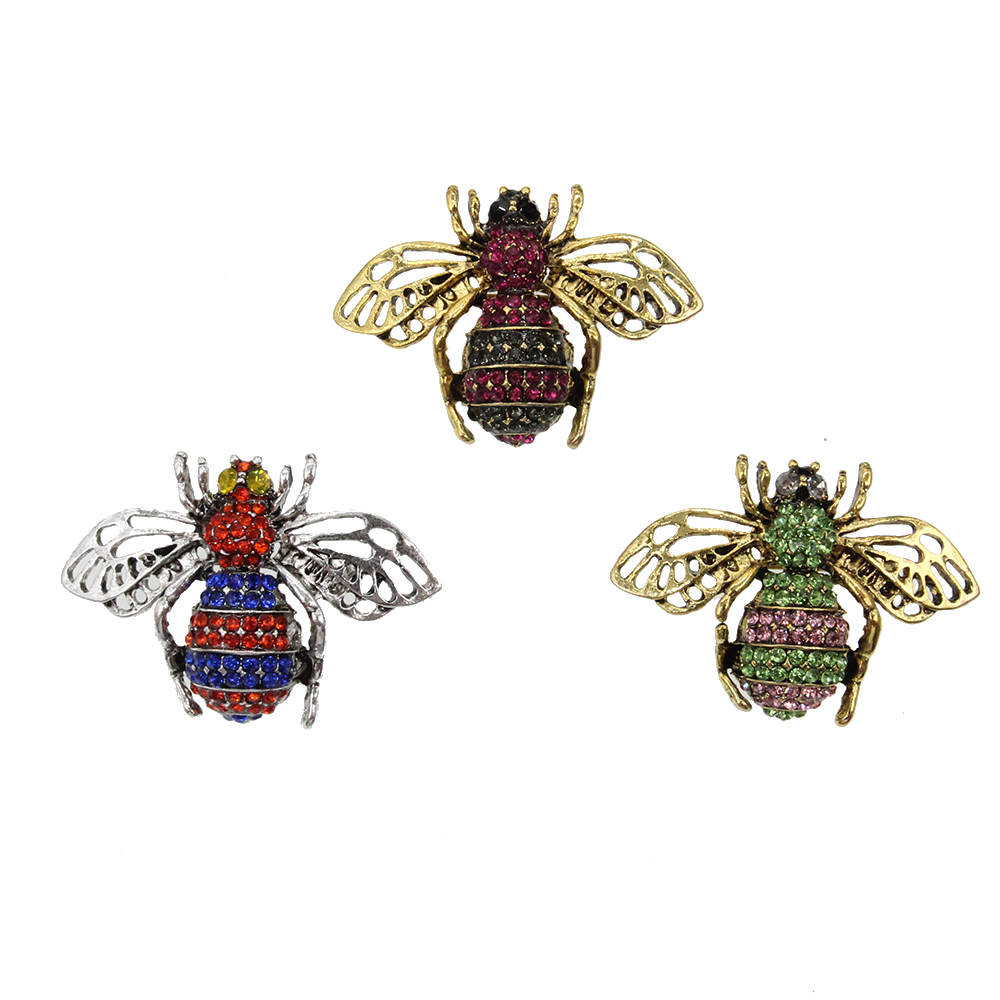 

Multi-color Insect Honeybee Brooches Crystal Animal Rhinestone Pin Brooch For Women