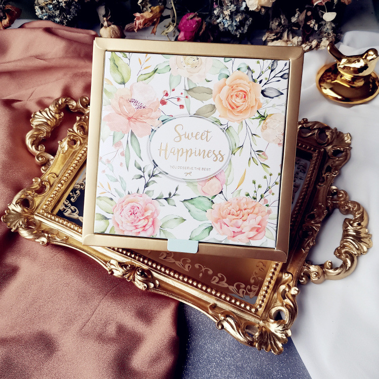 

2020 New Kawaii Floral Wedding Candy Boxes Macaron Cake Dessert Packaging Containers Sweets Candy Gift Favour Boxes Table Cases