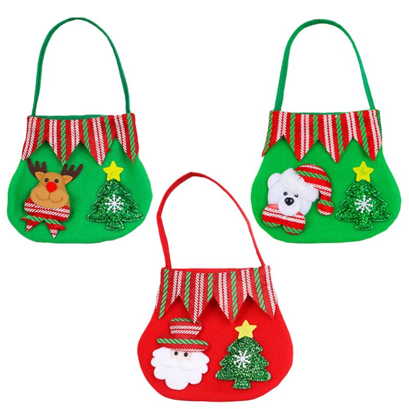 

3pcs Christmas Style Candy Bag Adorable Versatile Gift Bag for Decoration Gift