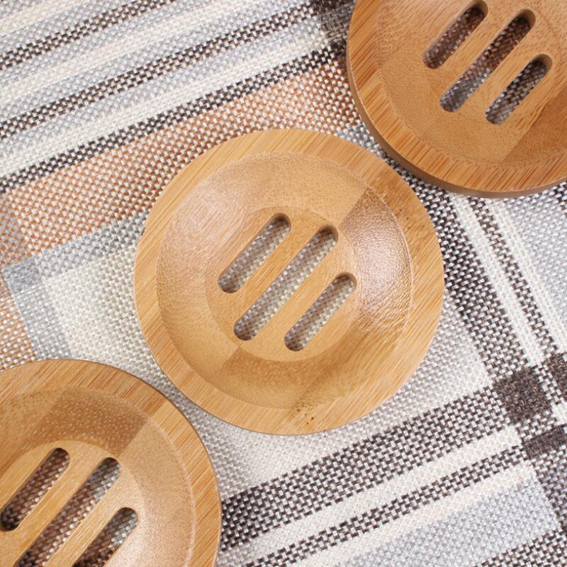 

Round Bamboo Soap Dish Environmentally Friendly Natural Bamboo Handmade Soap Box Mini Bathroom Soap Holder 8.2*1.3cm LX2705, As pic