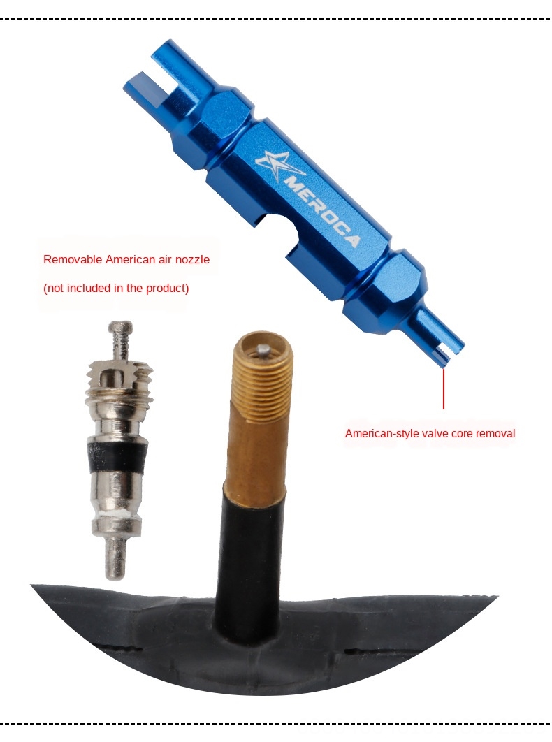 French American Air Nozzle Wrench Valve Core Tool Bicycle Nozzle Tool