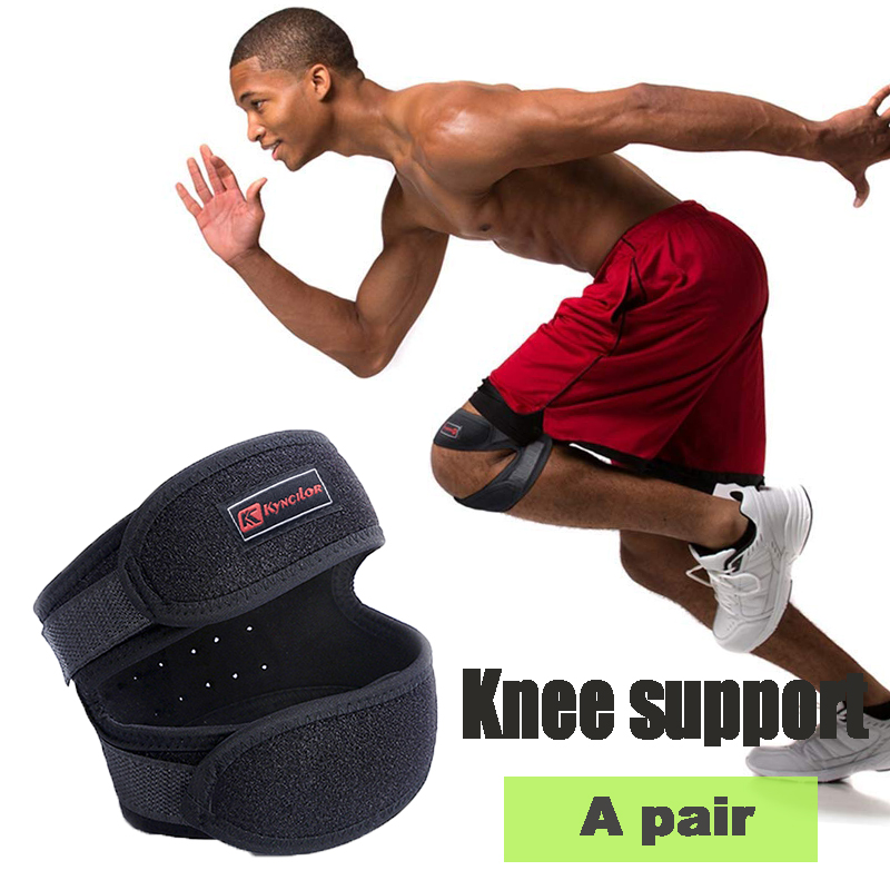 

Robuxom One piece patella knee strap joint support Stickers volleyball kneepad sport tape Power Knee pads protective bike brace, Only one