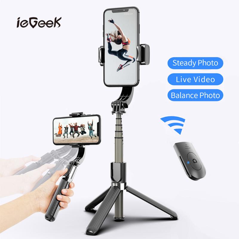 

L08 Bluetooth Handheld Gimbal Stabilizer Tripod Mobile Phone Selfie Stick Holder Adjustable Wireless Video Record Selfie Stander