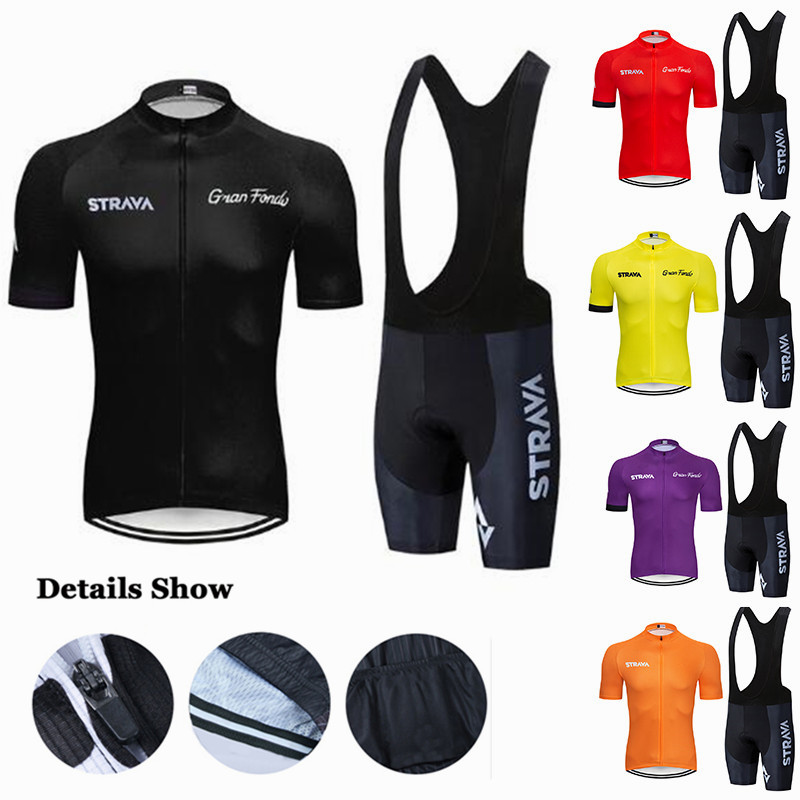 

2020 New STRAVA Pro Cycling Jersey Set 9D Gel Padded MTB Bicycle Clothing Ropa Ciclismo Maillot Cycling Sets Bike Sportwears, Pic color16