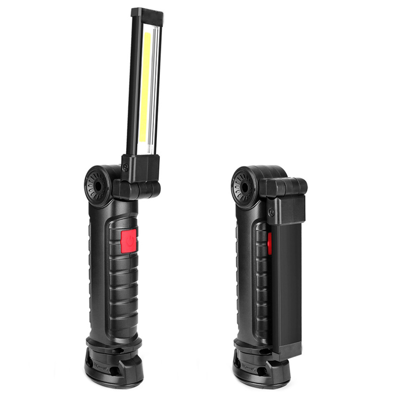 

LED COB Rechargeable Work Light Magnetic Base Spotlight Torch Lamp Cordless Emergency Car Repair Inspection Lamp