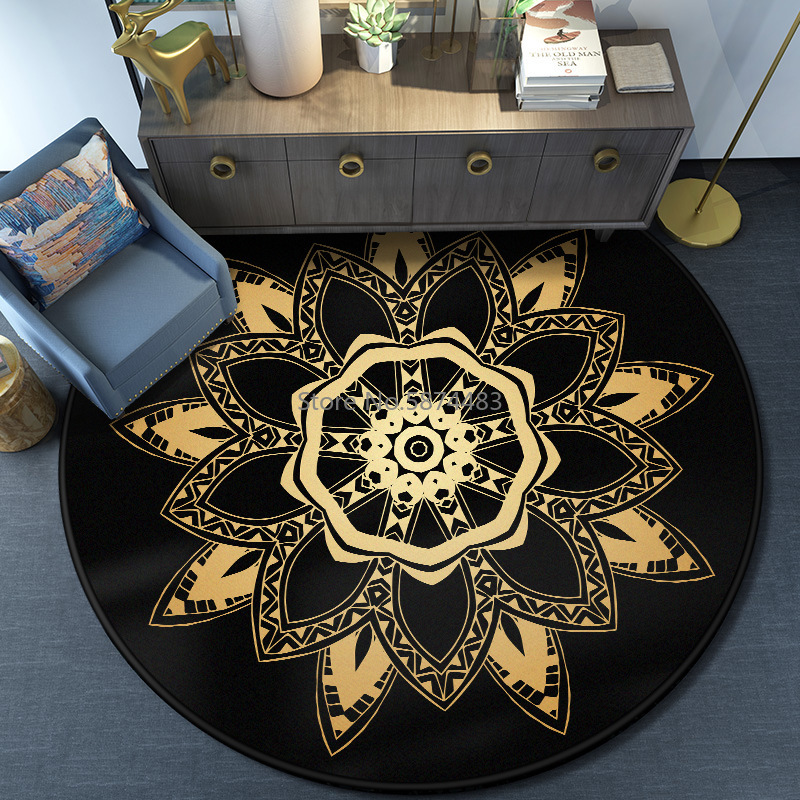 

Ethnic Style Round Bedroom Cushion Home Decoration Living Room Carpet Carpet Prayer Mat Sofa Chair Cushion Floor, No.2