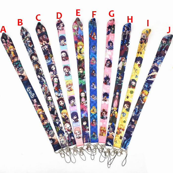

New Anime Demon Slayer: Kimetsu no Yaiba Lanyard ID Badge Holder Key Neck Strap