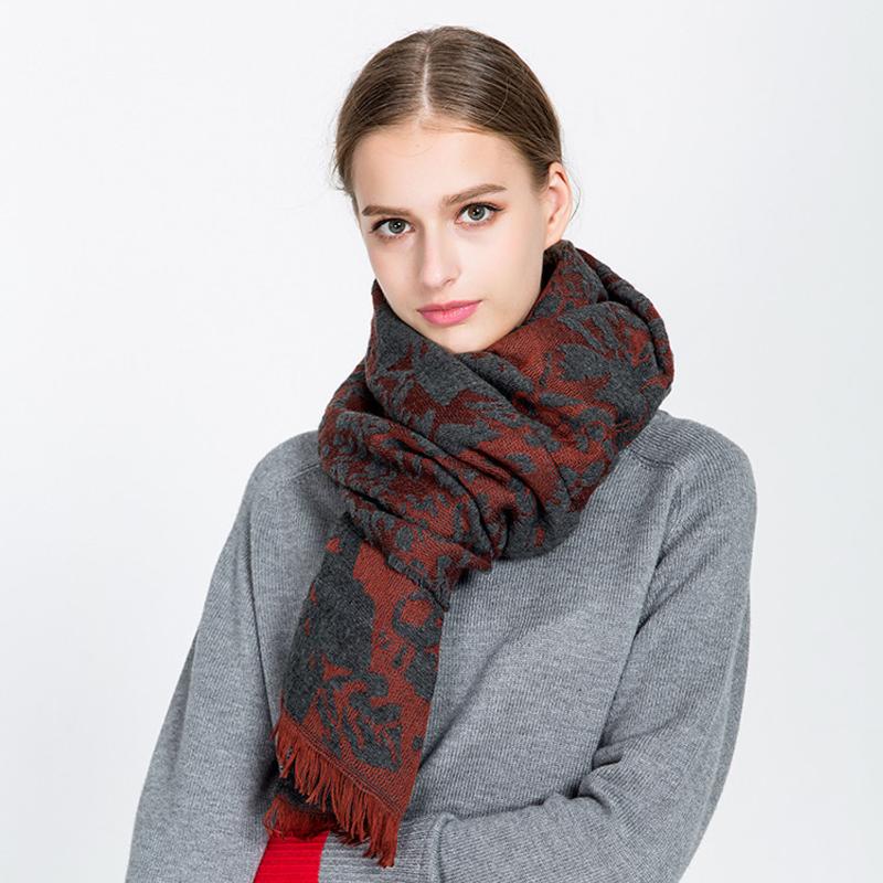 

195*65cm Cashmere imitation Shawl Scarf Autumn Winter Scarves Men Foulard Square Hijab Ladies wrap muffler pareo female hijab