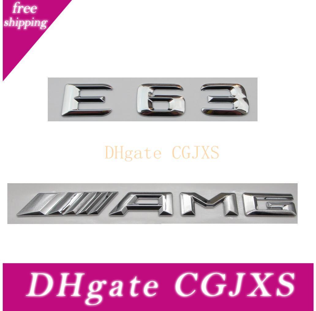 Matte Black Letters /"E 63 ////////AMG/" Trunk Badge Emblem Sticker for Benz E63 AMG