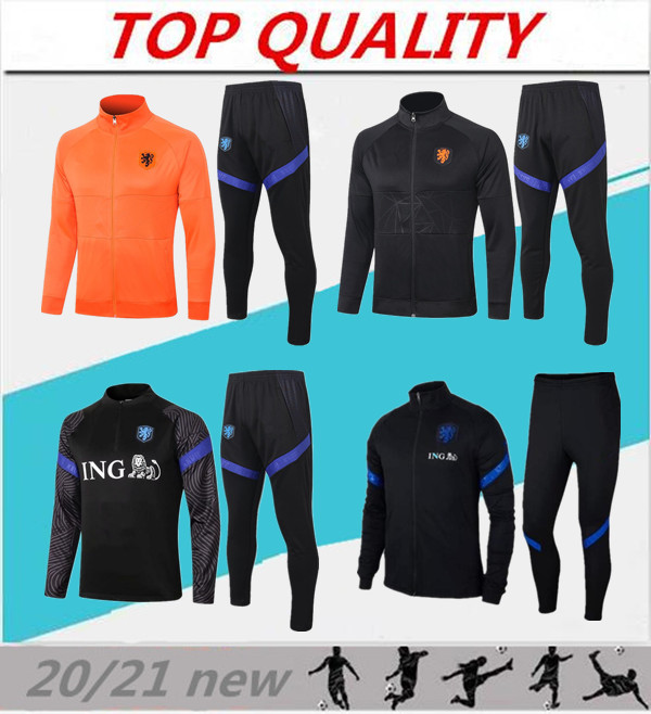 

2020 2021 NetherlandS football tracksuit jackets kits 20/21 Survetement DE JONG DE LIGT VIRGIL training suit soccer tracksuit jacket set