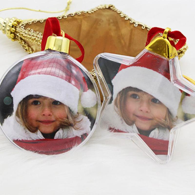 

Christmas Tree Round Star Ornament Picture Photo Frame Gift Family Memory Decor nice