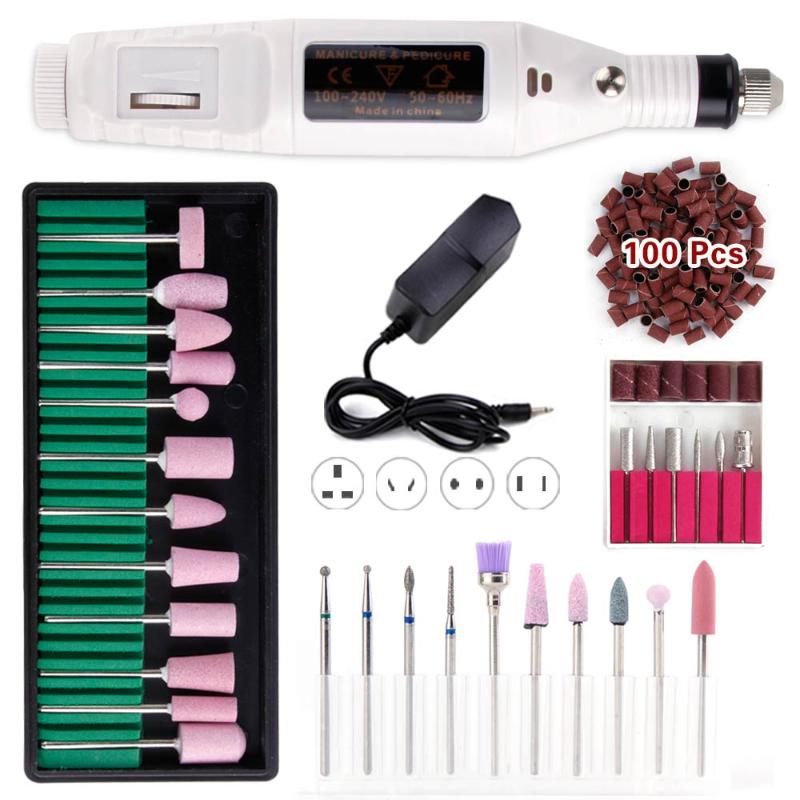 

Nail Polish Remover Electric Milling Machine Nail Drill Bits Set Diamond Cuticle Cutters for Manicure Apparatus Ceramic Cutter