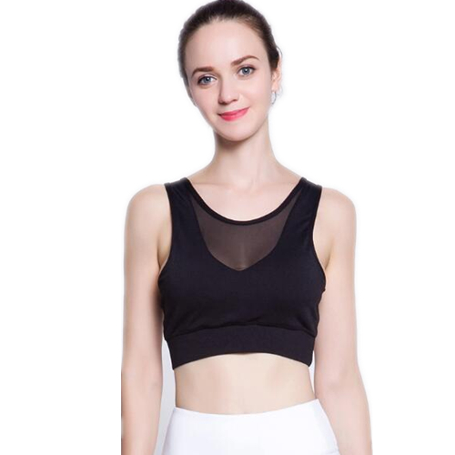 

Sexy Backless Sports Bra Top Fitness Bras Women Strappy Brassiere Sports Top Vest Gym Padded Yoga Bras Push up Running Underwear, Black