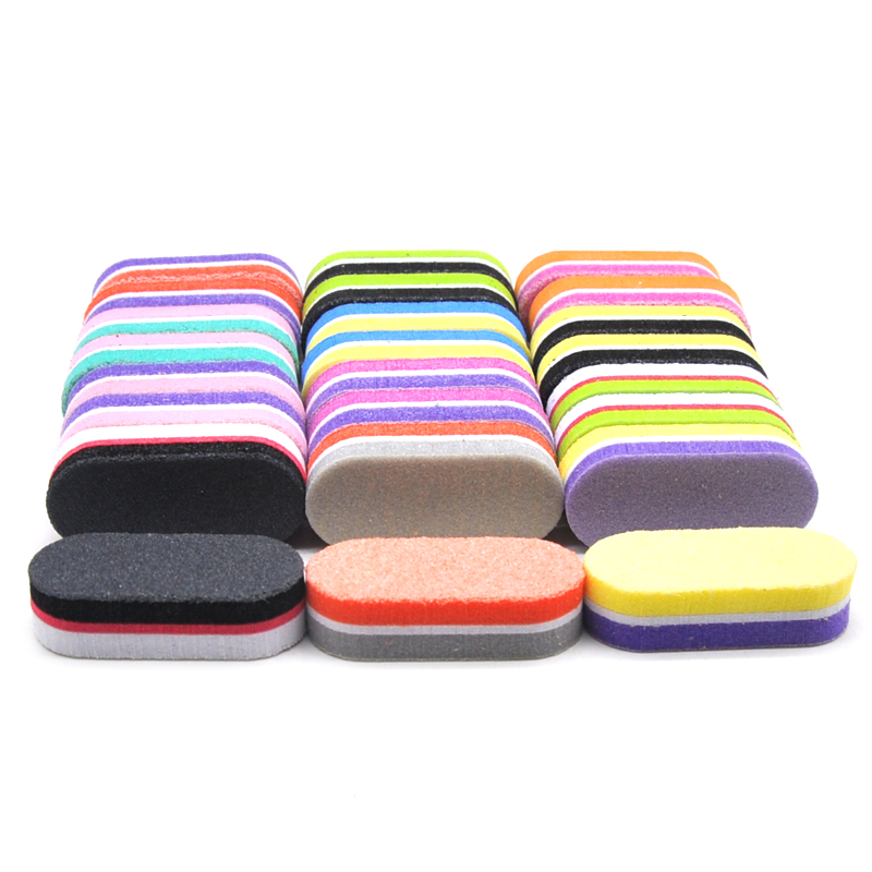 

Sponge Mini Nail Files 500 pcs Colorful Nails Buffer Files Nails Polisher Sandpaper Manicure Accessories Professional Wholesale