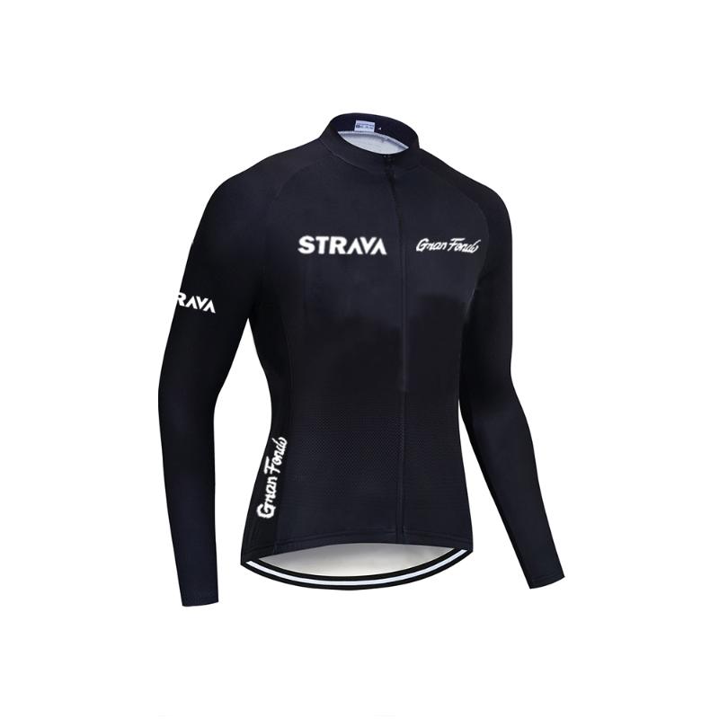 

2020 STRAVA Black Pro Long Sleeve top Cycling Jersey MTB Bike Clothing Wear Autumn Bicycle Clothes men Cycling Clothing, 03