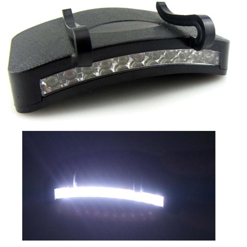 

11 LED Warning Safety Caplights Bicycle Light Clip-On Caplight White Light Lamp Cycling Hiking Camping Night Fishing