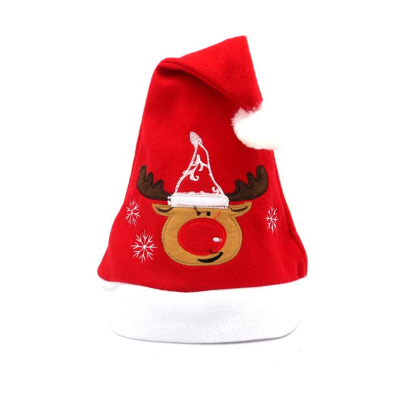

2pc Creative Christmas Santa Hats Snowflower Snowmen Caps New Year's Gifts Home Party Supplies For Adult And Kid