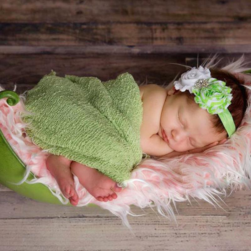 

Cute Stripe Chiffon Shabby Flower Baby Headbands Chic Elastic Princess Girls Newborn Infant Headwear Toddler Hair Accessories