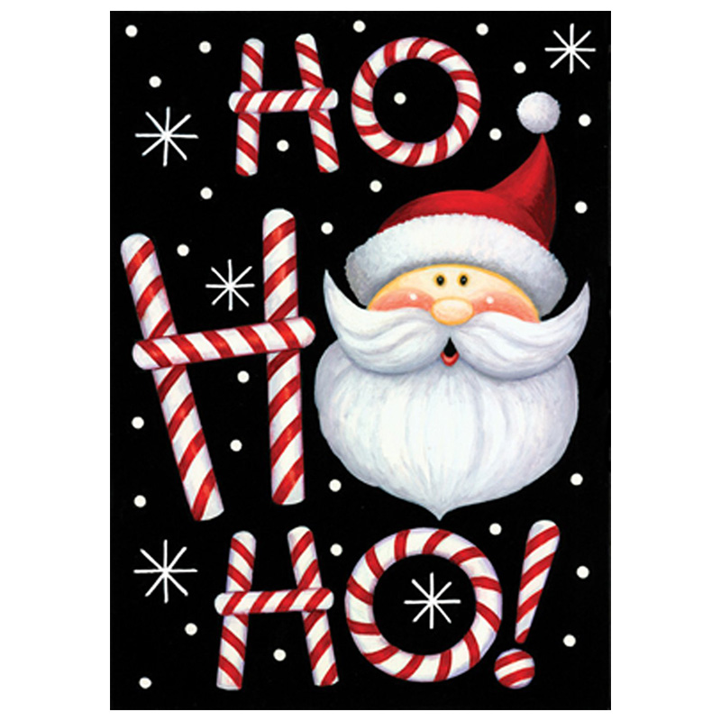 

Decorative Winter Christmas Holiday Double Sided Garden Flag Ho Ho Santa