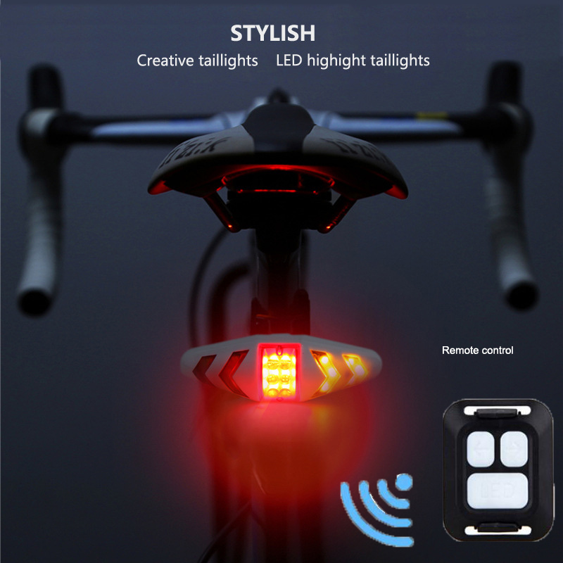 

Bike Accessories Smart Bicycle Rear Led Light Bike Tail Light Turn Signals Remote Control Steering Bicycle Warning
