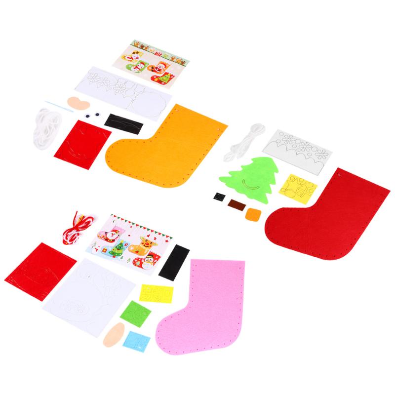 

4pcs Christmas Interesting Creative Socks Making Supplies for Daycare Nursery School Kindergarten