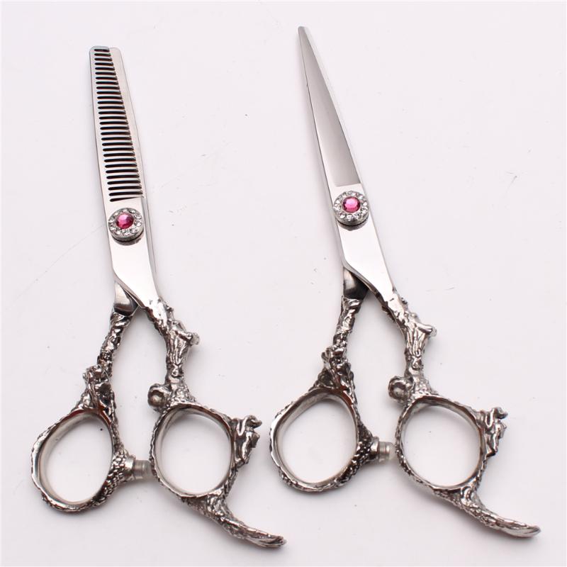 

6.0" 17.5cm JP 440C Shiny Engraving Logo Hairdressing Scissors Thinning Scissors Cutting Shears Professional Hair C9005