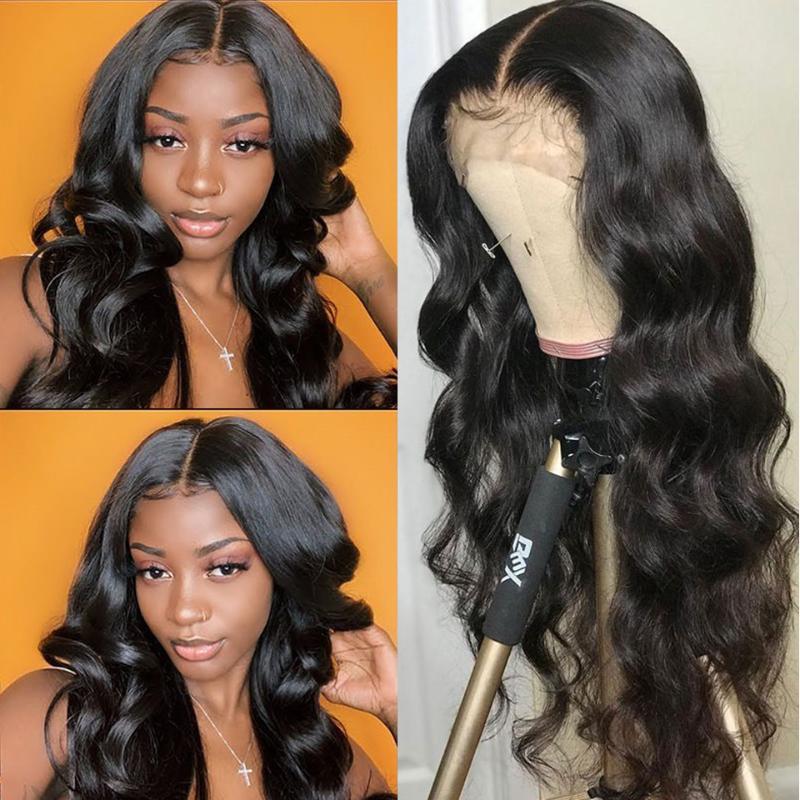 

Body Wave Lace Front Wig HD Transparent Lace Frontal Wig Remy Front Human Hair Wigs T Part Brazilian Hair Wigs For Women, As pic