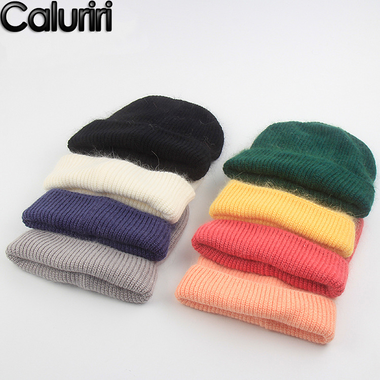 

Beanies 10 Colors Unisex Hat Men Winter Warm Knitted Cap Solid Skullies Hats For Women Fur Womens Beanie