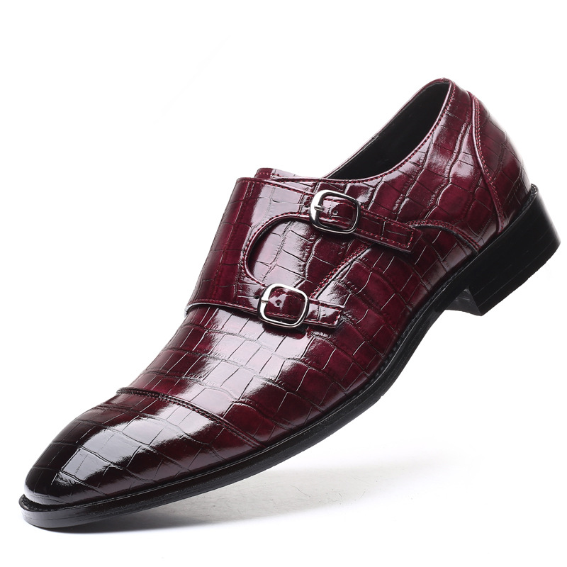 

Men leather shoes business dress suit shoes men brand Bullock genuine leather black slipon wedding mens 358