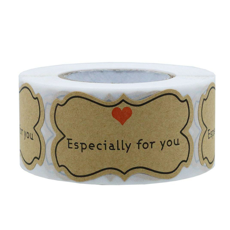 

250pcs roll Kraft paper Especially for You Adhesive Sticker Scrapbooking Handmade Business Packaging Gift Decoration Seal Stickers