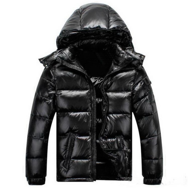 

Mens Designer Coat Hooded Winter Windbreaker Coat Down Thick Hoodie Outwear Luminous Jackets Men's Down Jacket, Black;brown