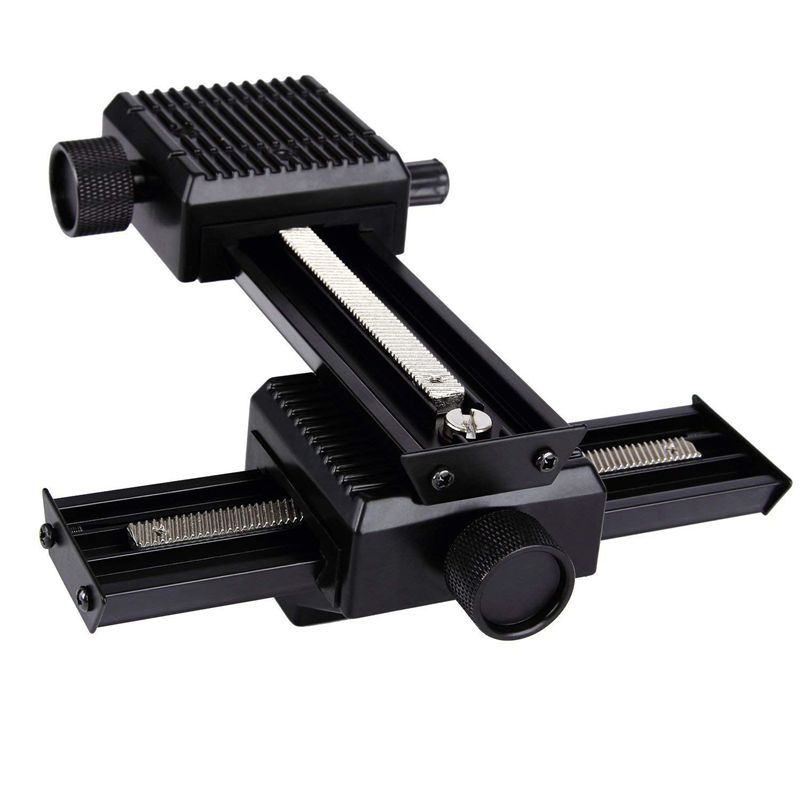 

4 Way Focusing Rail Slider Bracket for DSLR Camera Macro Focus Photography for (Black