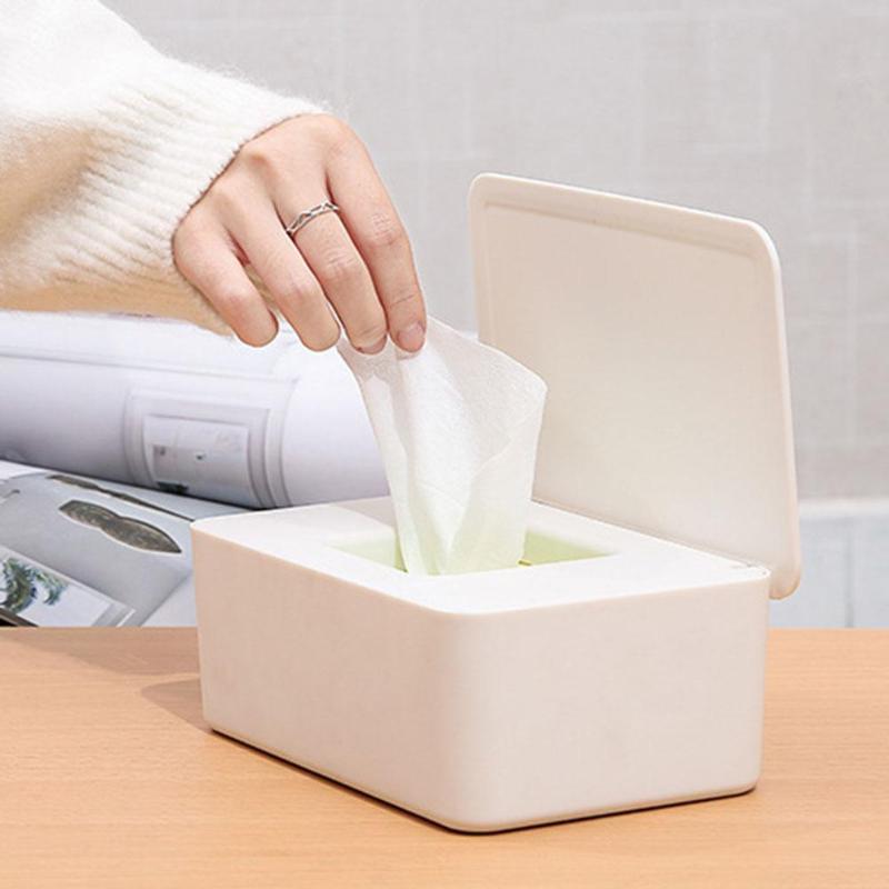 

Household Dustproof Wet Wipe Storage Box Paper Tissue Storage Organizer Case Kitchen Bathroom Tissue Box Napkin Holder