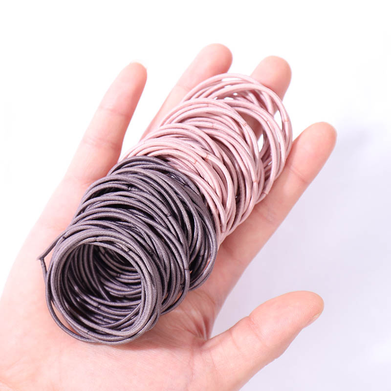 

100 pcs/lot kids Elastic Hair Bands Girls Children hair rope Accessories Scrunchy Headbands Rubber Band gum for, White