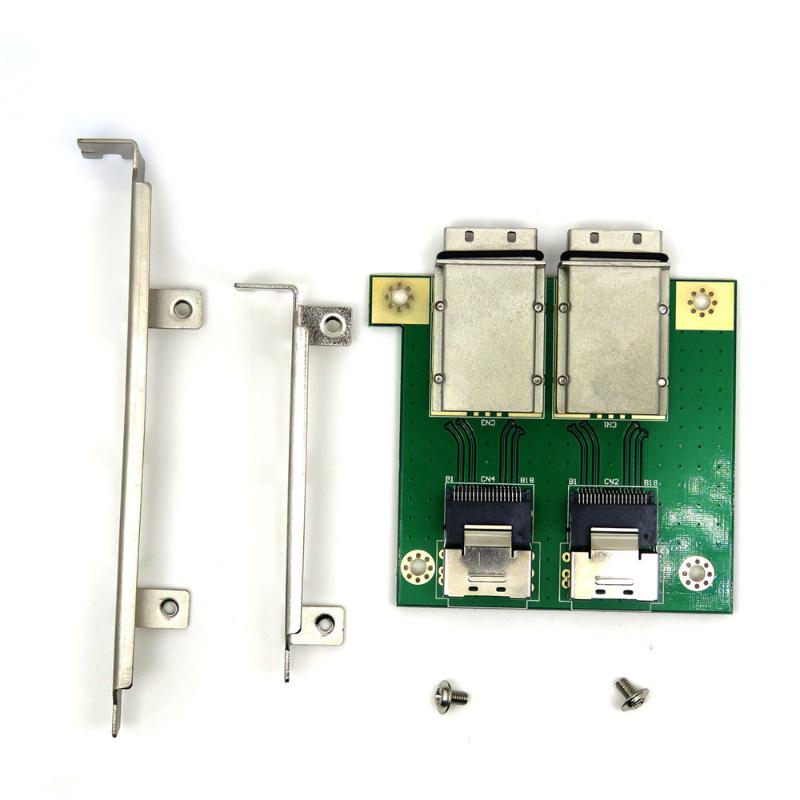 

Mini SAS for Internal SFF-8087 36P to 2 Port External HD sas26P SFF-8088 Front Panel PCI SAS Card Adapter board