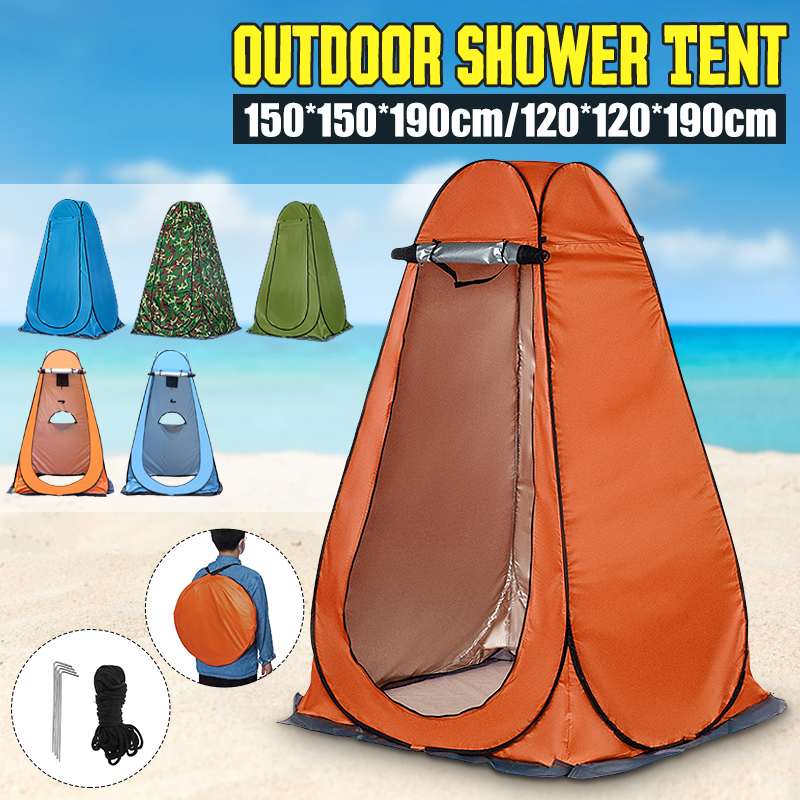 

Outdoor Automatic Bath Tent Shower Shelter Swimming Locker Room Toilet Bird Watching Shed With Window Shower Head Fixing Strip