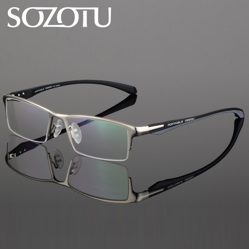 

SOZOTU Spectacle Frame Eyeglasses Men Computer Optical Eye Glasses Frame For Male Transparent Clear Lens Armacao de YQ231