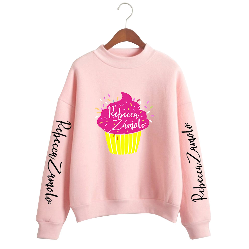 

Cupcake Zamfam Merch Logo Turtleneck Rebecca Zamolo Sweatshirts Harajuku Streetwear Fashion Casual High Quality Full Print Piece, Wy126