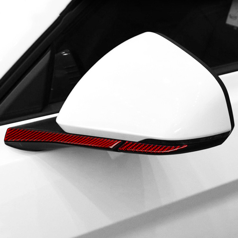 

Car Rearview Mirror Anti-rub Strips Anti-collision Carbon Fiber Stickers Decals for Ford Mustang 2015-2019 Auto Accessories