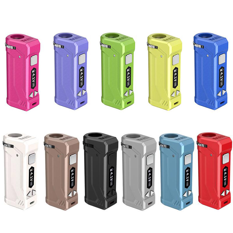 

Authentic Yocan UNI PRO Box Mod 11 Colors 650mAh Preheat VV Battery For All 510 Cartridge Atomizer With OLED Display DHL Free