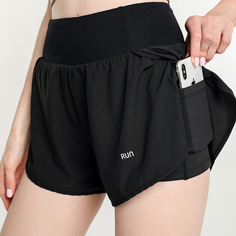 

Light Fast Drying Trainning Exercise Shorts Sports Shorts Women Summer Running Fitness Pants Women Yoga With Pocket, Silver