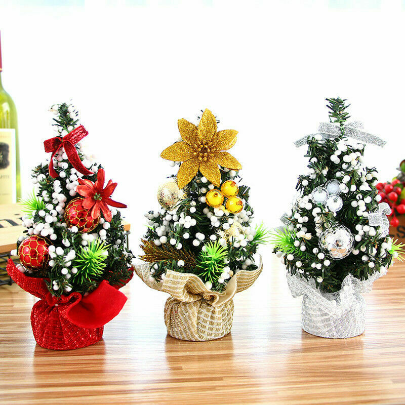 

Mini Christmas Decoration Tree Festival Desktop Decoration Small Tree Artificial Tabletop Mini Christmas Decorations 20cm