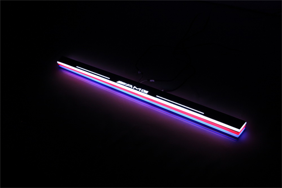 Acrylic Moving LED Welcome Pedal Car Scuff Plate Pedal Door Sill Pathway Light For Mercedes Benz B W245 2008 - 2014-image-564868502