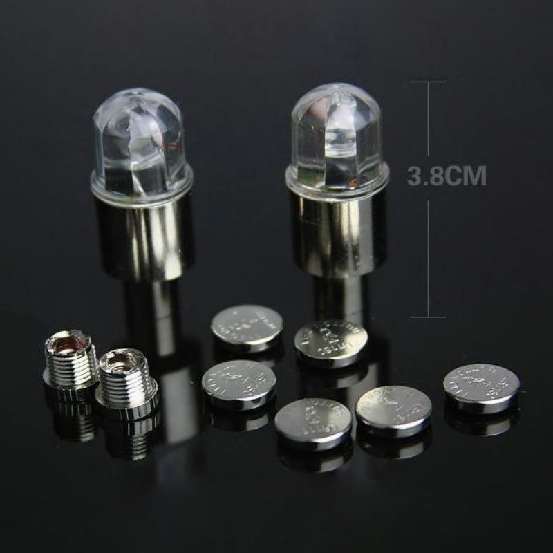 

For universal car Auto Accessories Bike Supplies Neon Blue Strobe LED Tire Valve Caps car-styling accessories