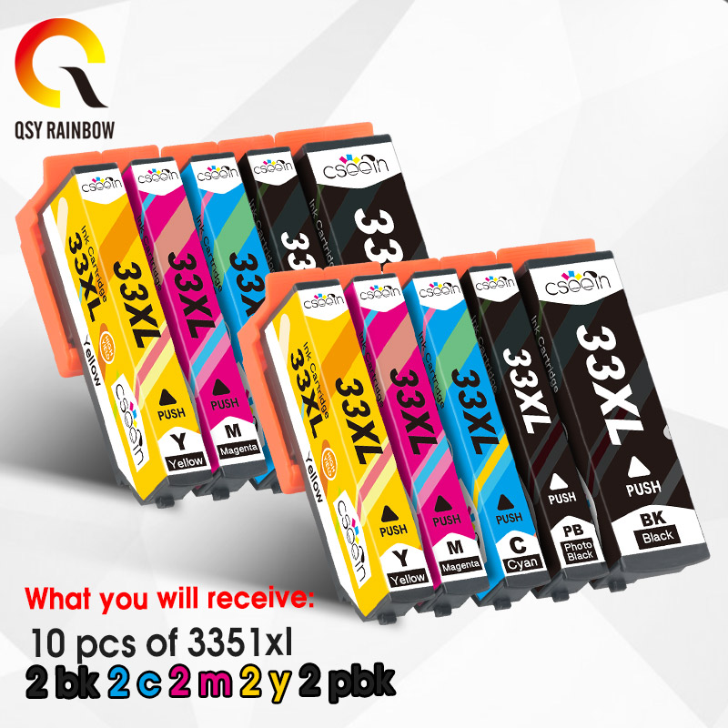 

10pcs 33XL T3351 T3361 T3362 T3363 T3364 Compatible Ink Cartridge for XP900 XP7100 XP530 XP630 XP635 XP830 XP540 XP640