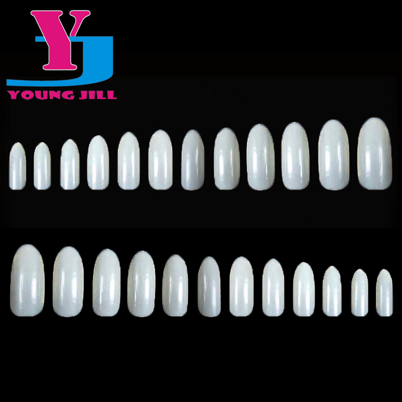 

5 Bags 600pcs Natural * Transparent Nail Tips Acrylic UV Gel Salon DIY Nail Art Tips Full Cover Fake False Stiletto Nails Unha
