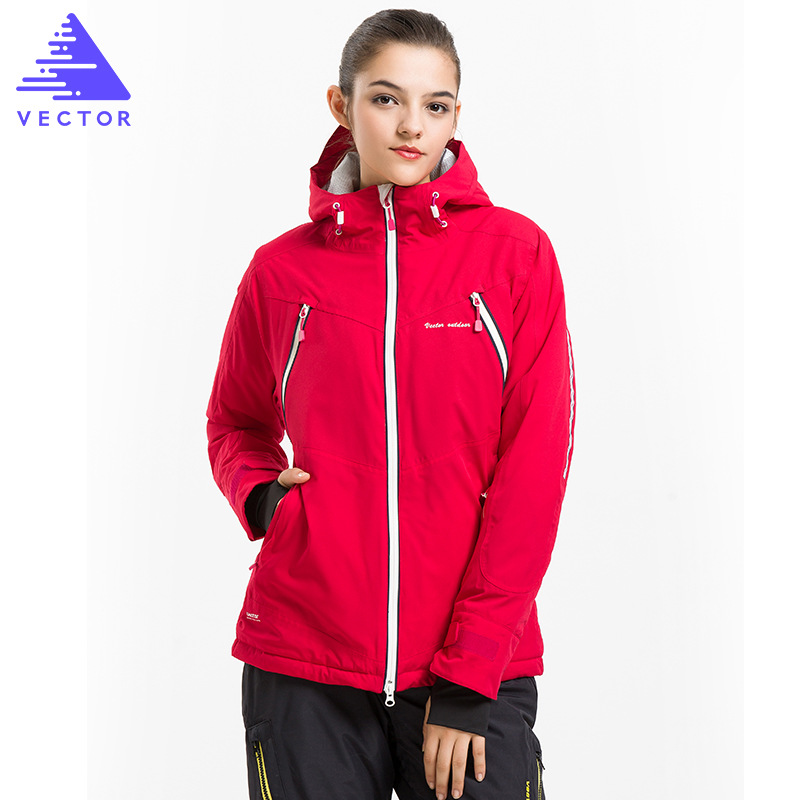 

New Outdoor Sports Clothing Ski Suit Women' Raincoat Jacket Hooded Thick with Wind-Resistant Cuff Warm Ski Suit, Blue