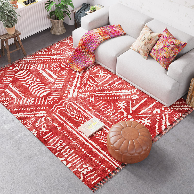 

Classic Mediterranean Style Living Room Carpet Bed Room Antiskid Rug Rectangle Stars Bedroom Sofa Mats Coffee Desk Carpets CF, Buff