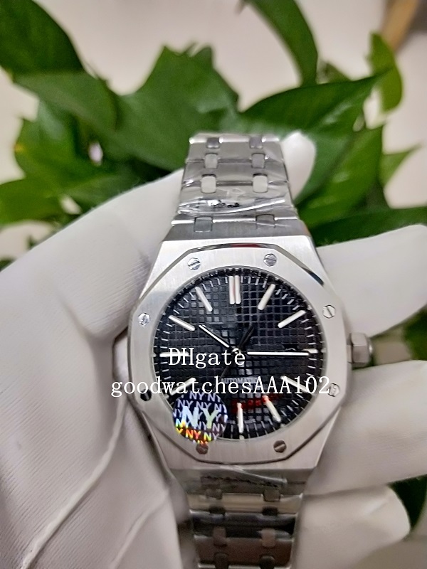 

NY2813 factory fantastic Mens Watch 15500ST 15400ST 41mm Black Dial Mechanical Transparent Automatic High Quality Mens Watch Watches